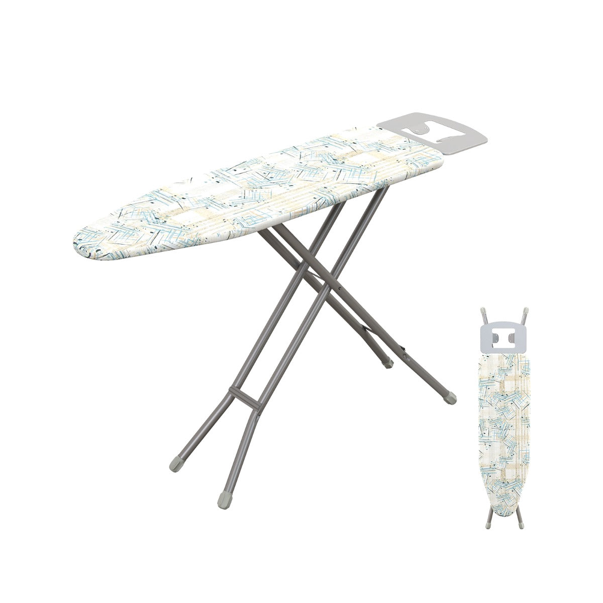 Foldable Ironing Board with Iron Rest, 7 Height Levels