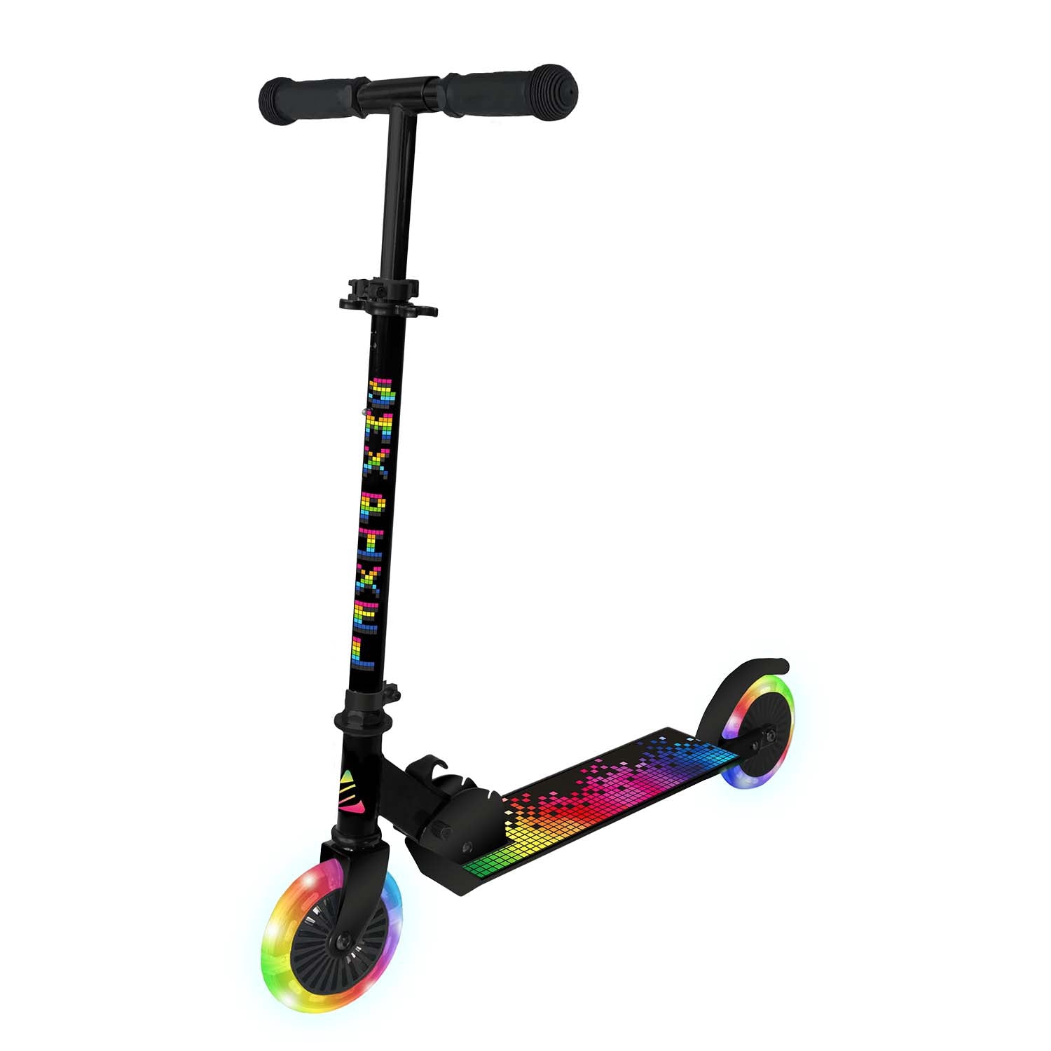 Foldable Kick Scooter, 120mm Light-Up Wheels, Adjustable Height