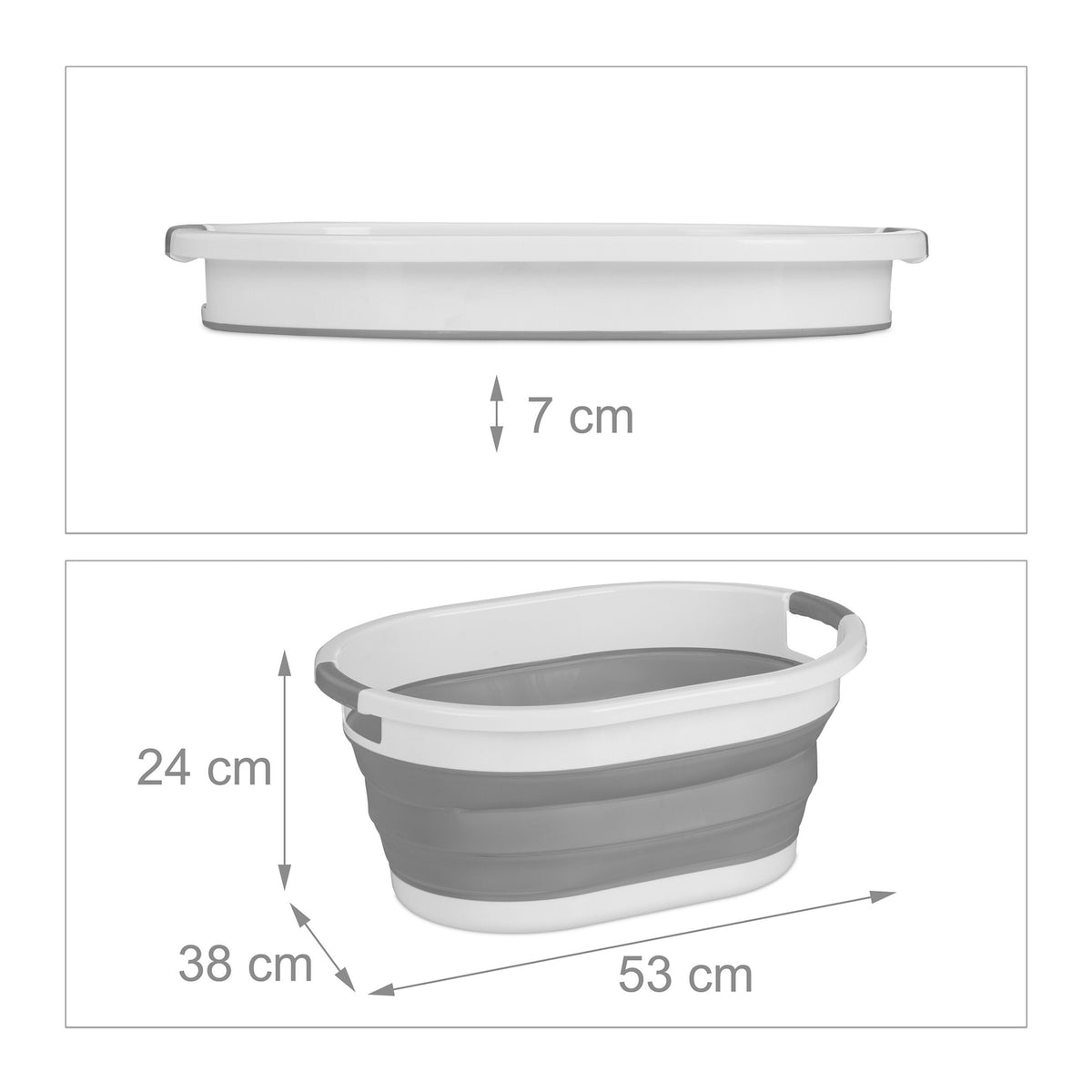 Foldable Laundry Basket with Handles, 24L Capacity