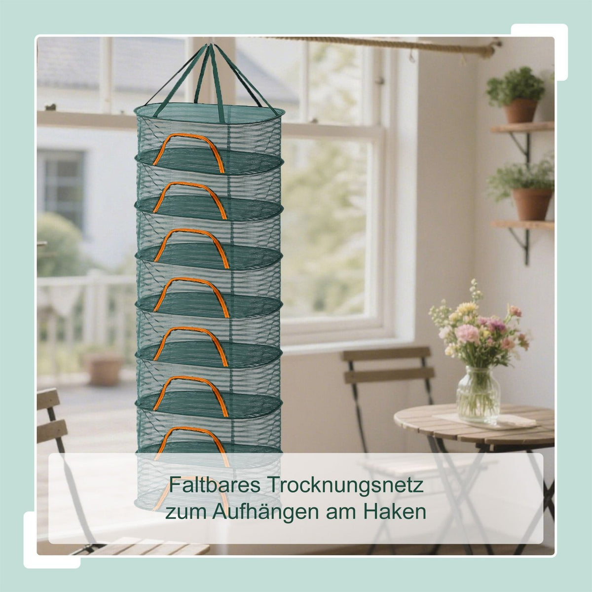Foldable Oval Drying Net for Herbs, Fruits, and More