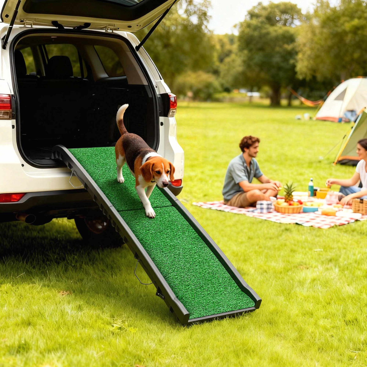 Foldable Pet Ramp for Cars, 155 cm, Non-Slip Surface