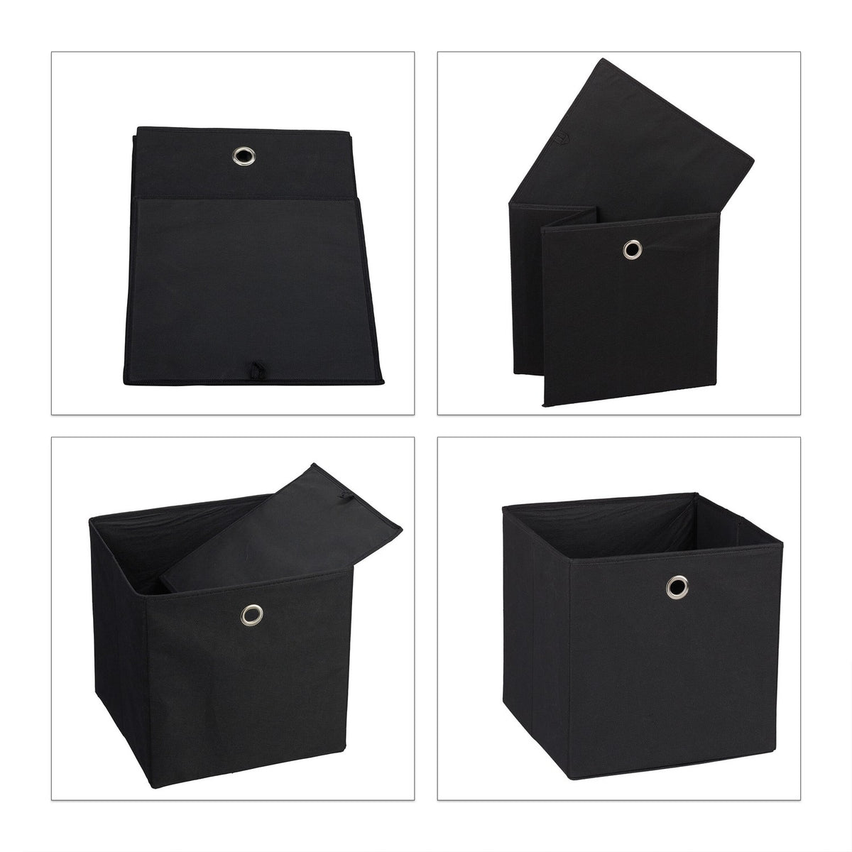 Foldable Shelf Storage Baskets – Set of 4, Fabric Organizers
