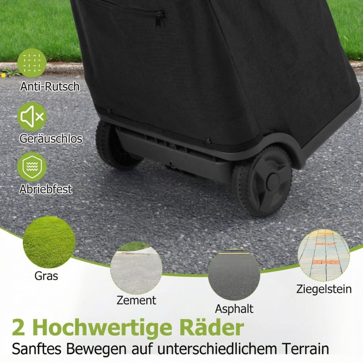 Foldable Shopping Trolley, 50L Capacity, Adjustable Handle