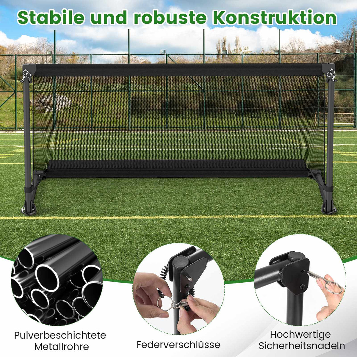 Foldable Soccer Goal 120x57x60cm Metal Frame PE Net