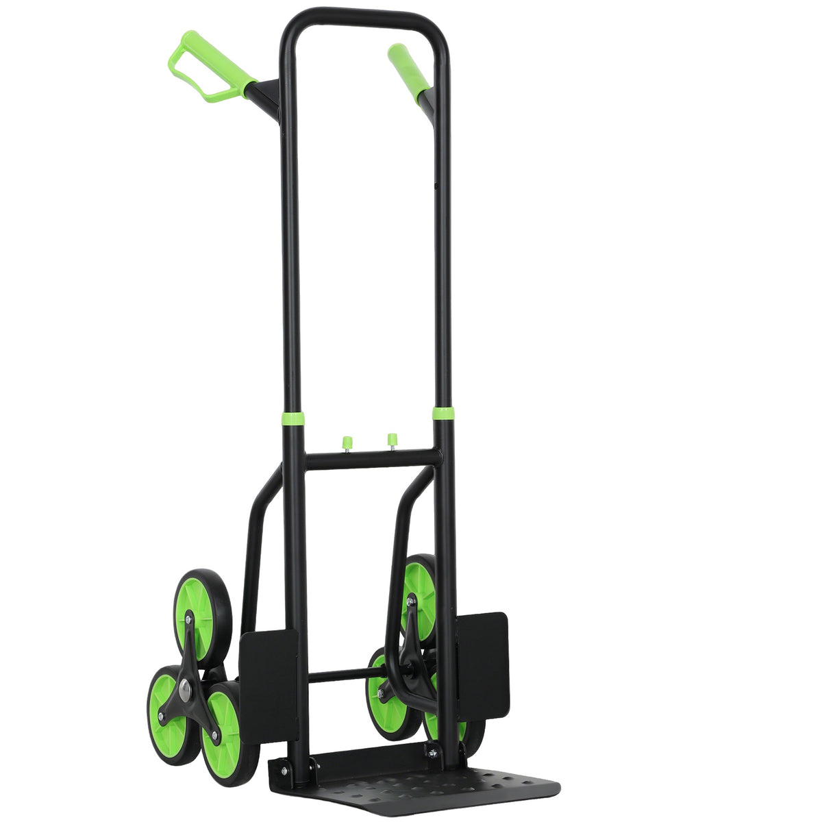 Foldable Stair Climbing Hand Truck, Steel Frame, 120kg Capacity