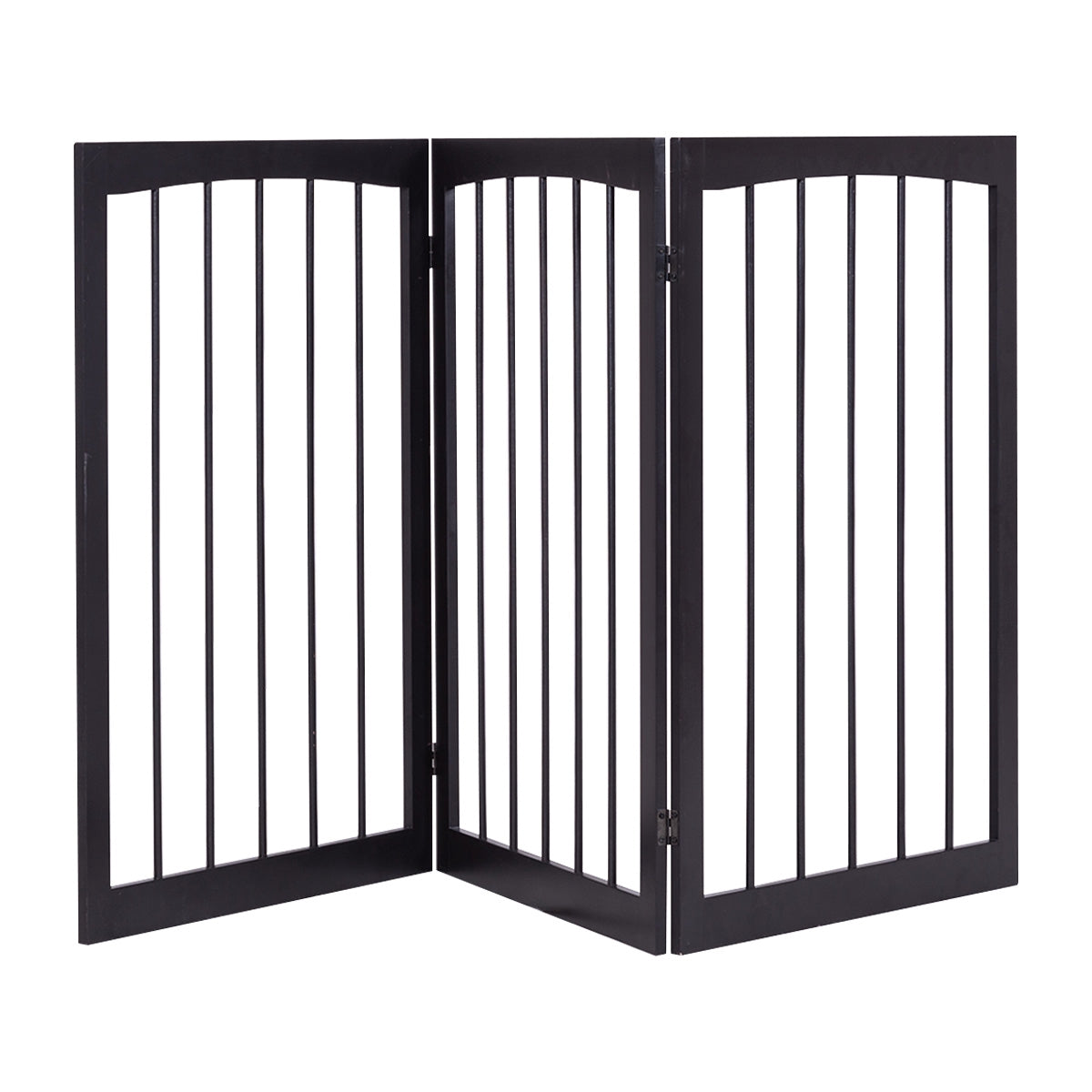 Foldable Stair Gate, Pine Wood Pet and Baby Barrier 160 cm