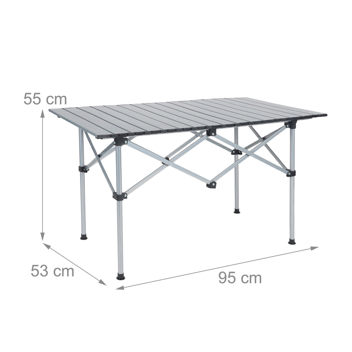 Foldable Steel Camping Table with Carry Bag