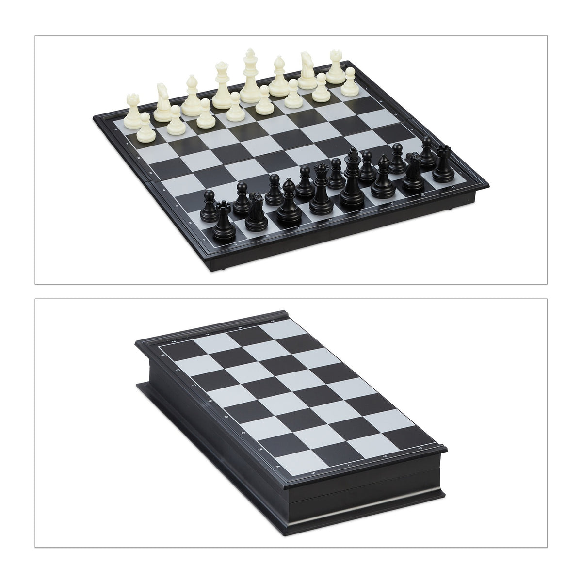 Foldable and magnetic chess set