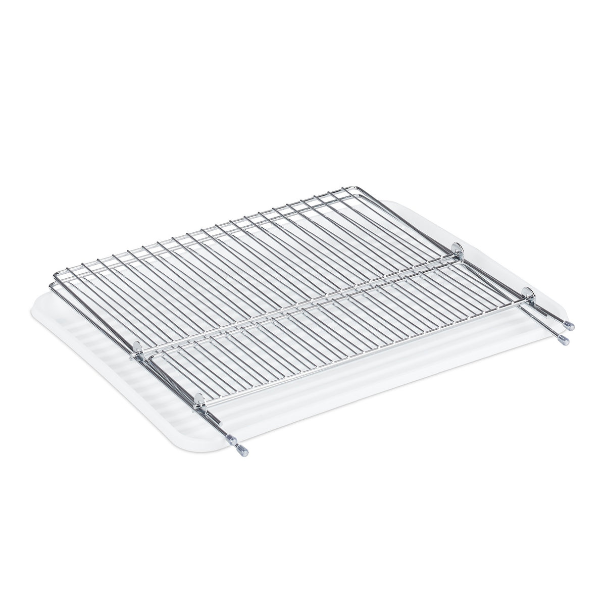Foldable dish rack with drip tray