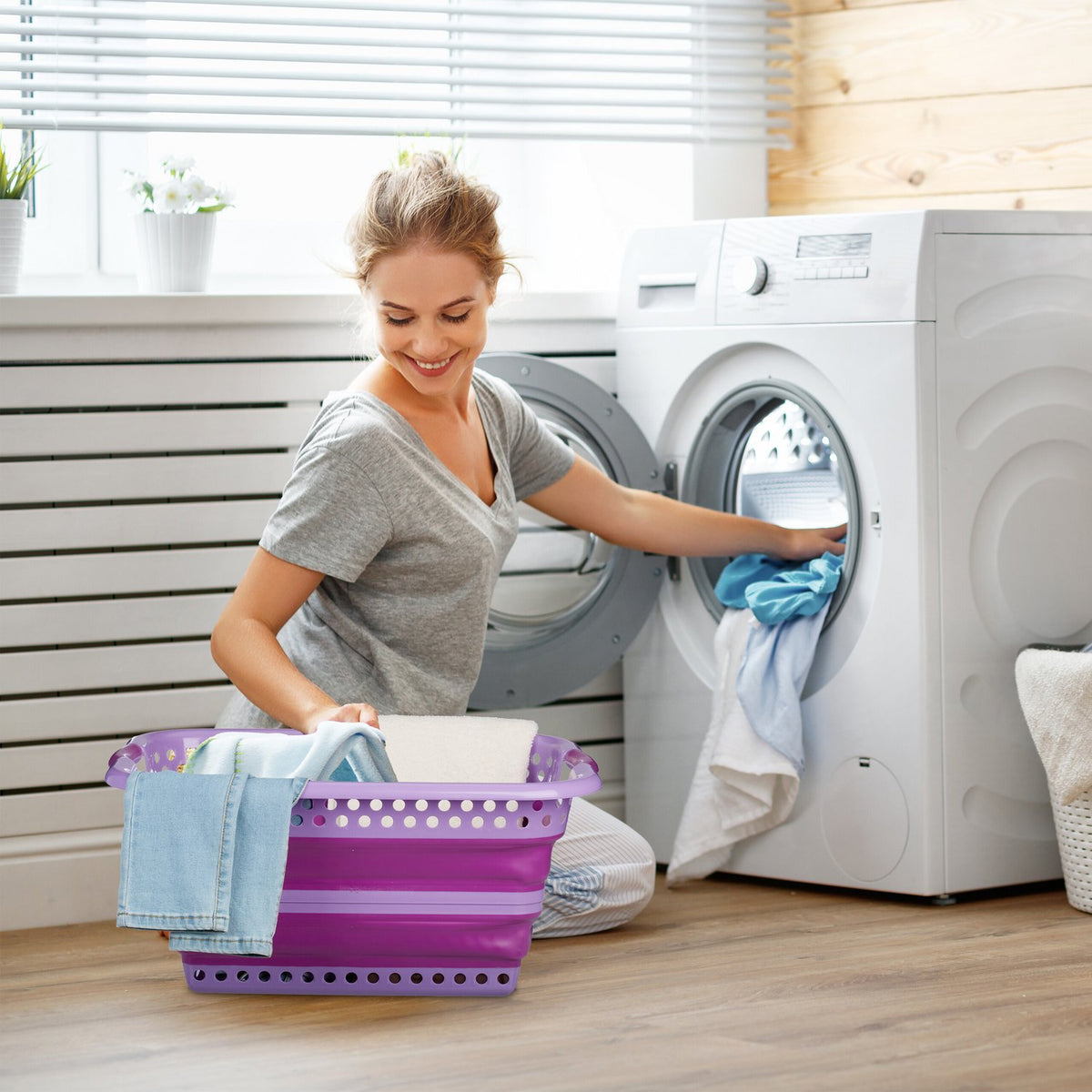 Foldable laundry basket 35 l