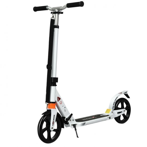 Folding Aluminum Kick Scooter, Adjustable Height, 8-Inch Wheels