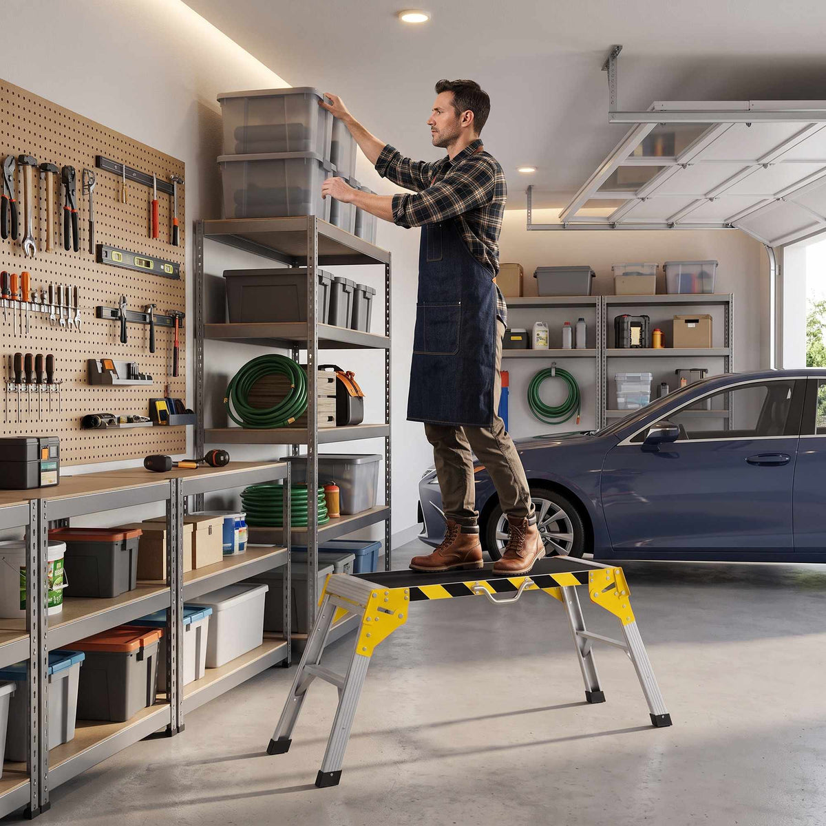 Folding Aluminum Workbench – Non-Slip, 150 kg Capacity