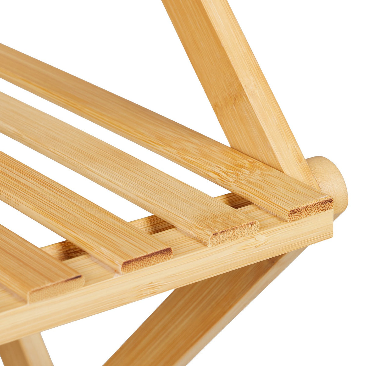 Folding Bamboo Shoe Rack – 4-Tier, Space-Saving Design