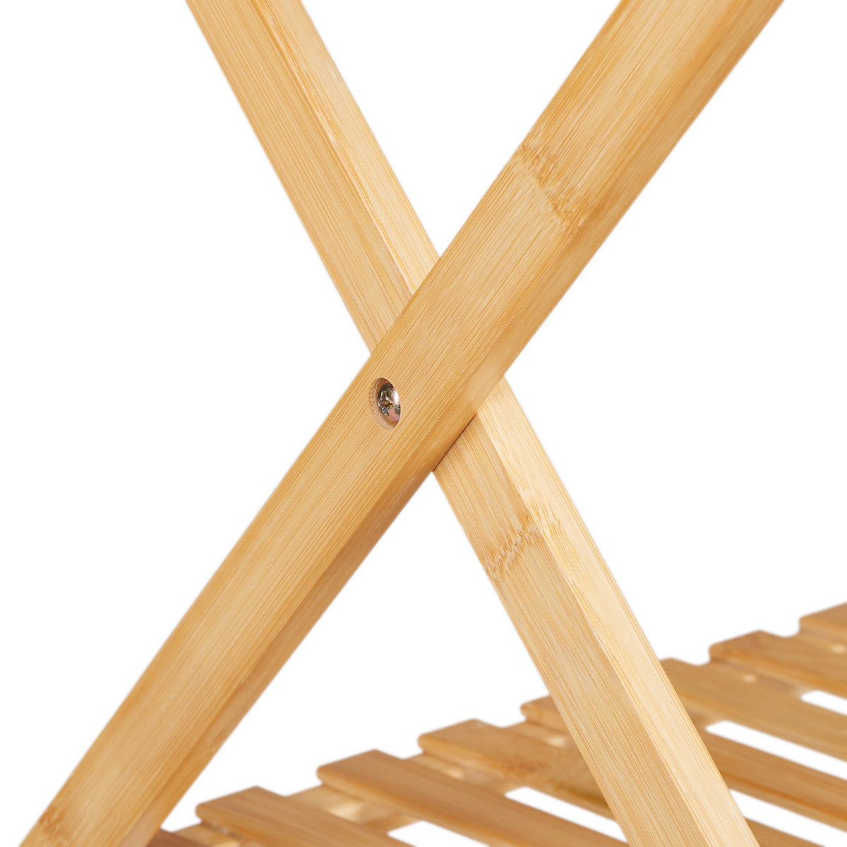 Folding Bamboo Shoe Rack – 4-Tier, Space-Saving Design