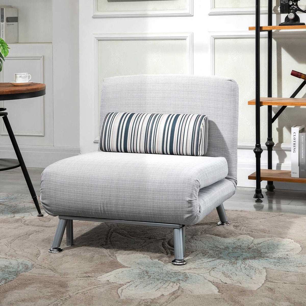 Folding Bed, Sofa Bed, Folding Mattress, Metal, Grey, 75X70X75Cm