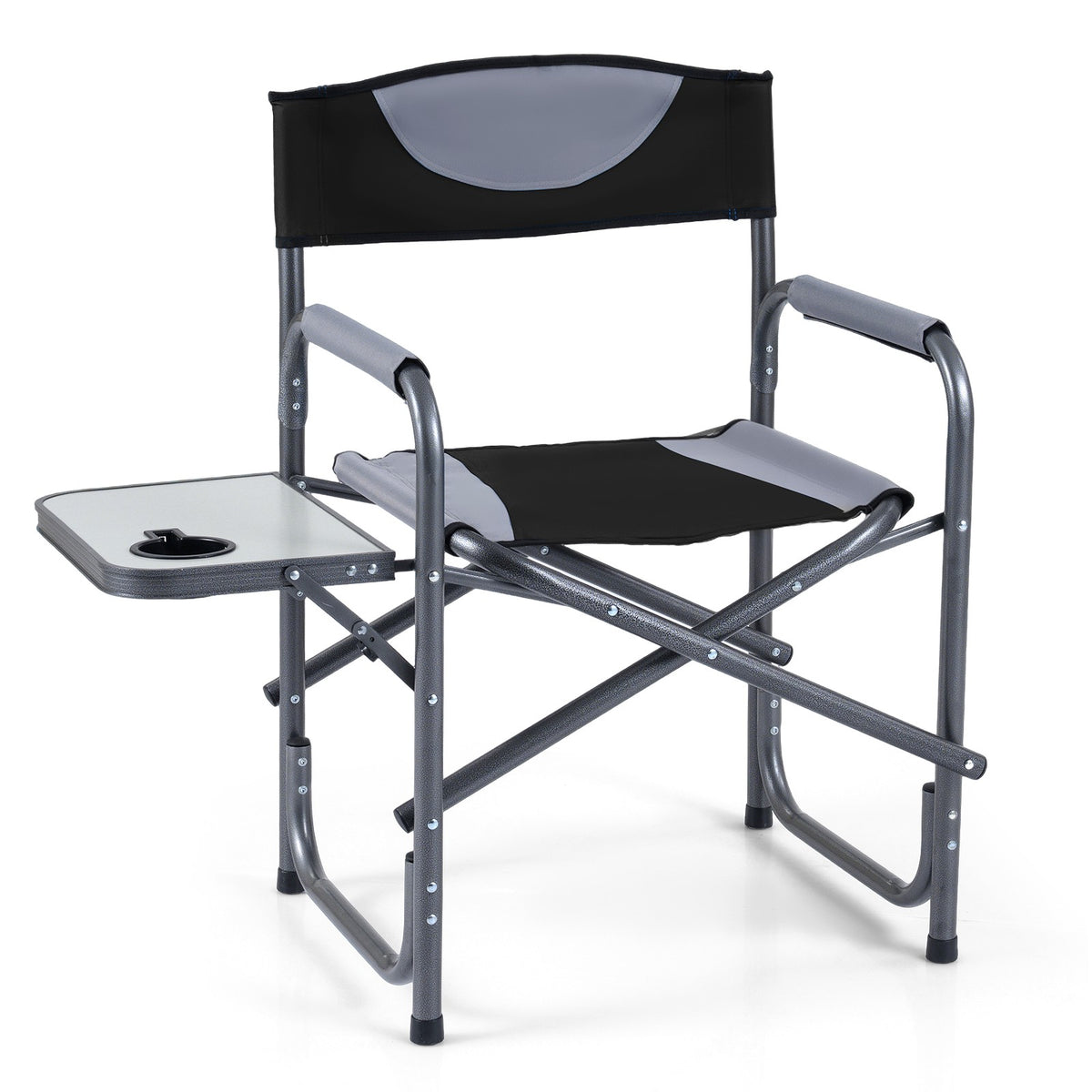 Folding Camping Chair with Side Table, 400 lb Capacity