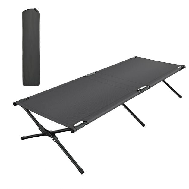 Folding Camping Cot, 190 cm, Steel Frame, 160 kg