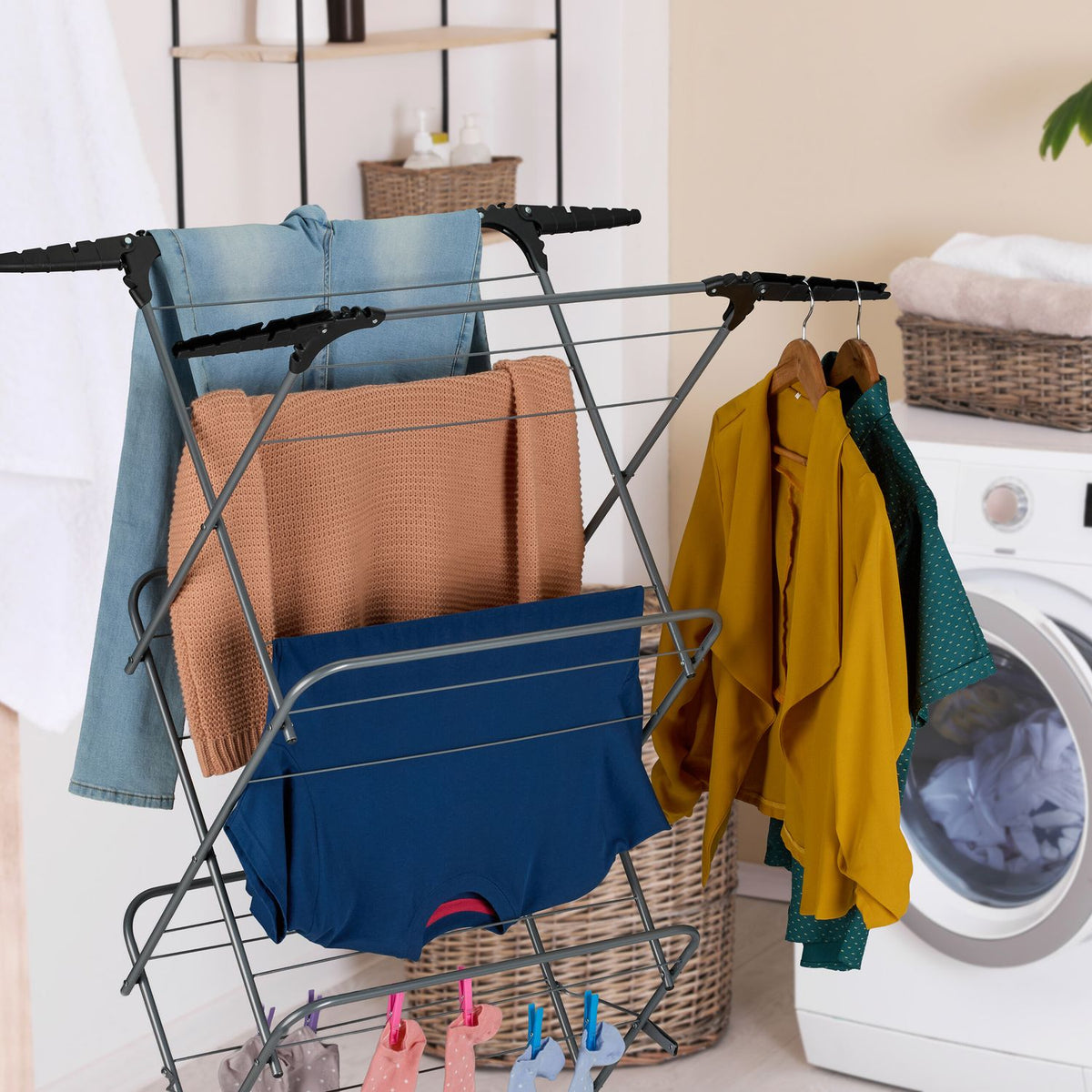 Folding Clothes Airer – Indoor/Outdoor Laundry Rack