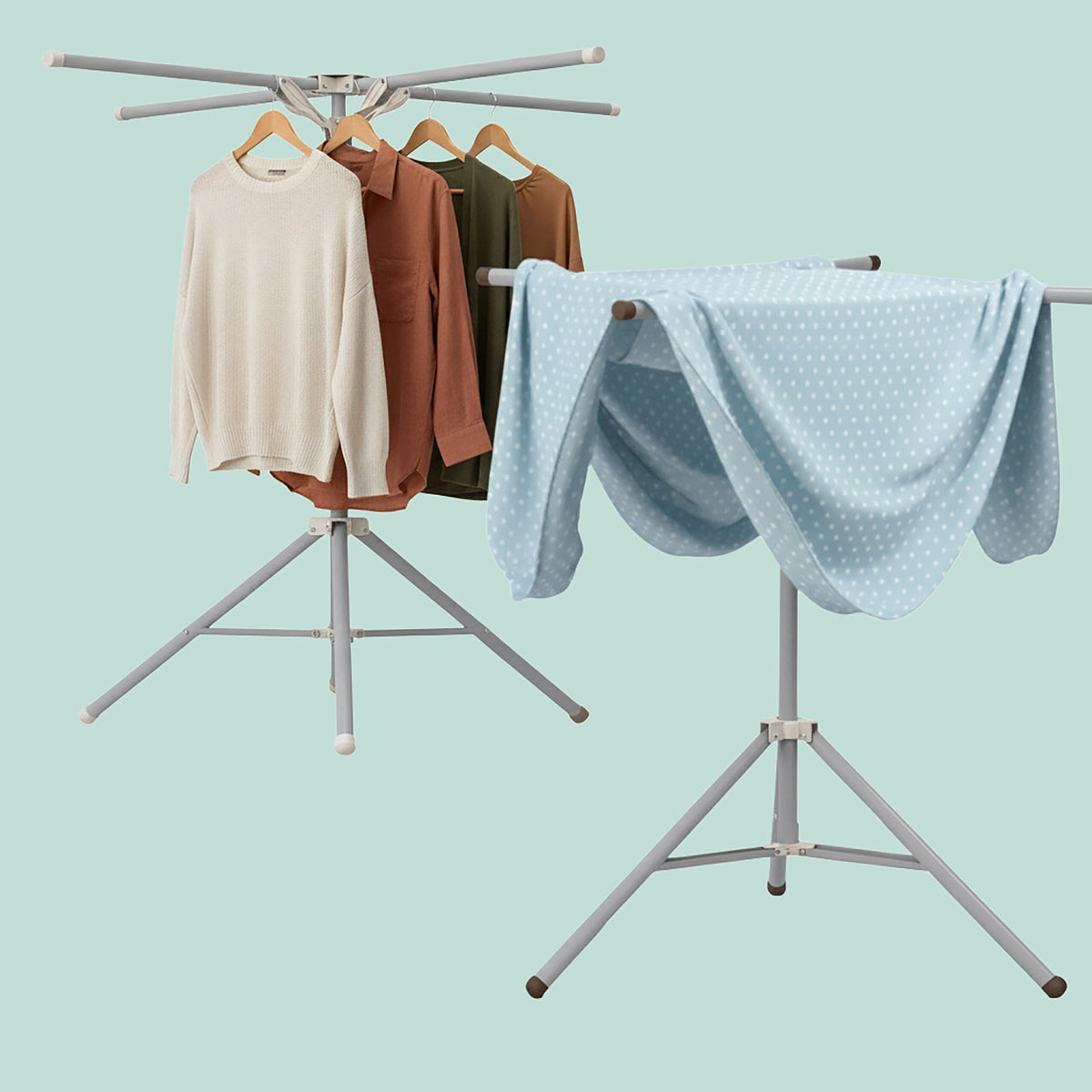 Folding Clothes Drying Rack, Compact, Space-Saving