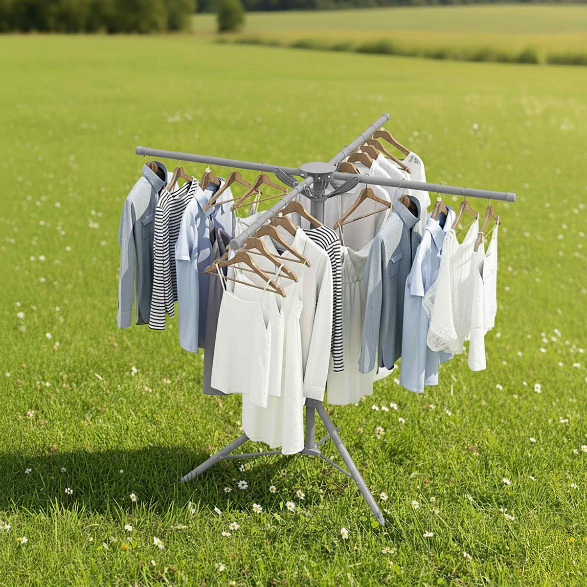 Folding Clothes Drying Rack, Compact, Space-Saving