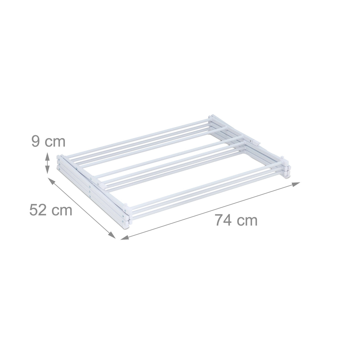 Folding Clothes Drying Rack with Pegs, Space-Saving
