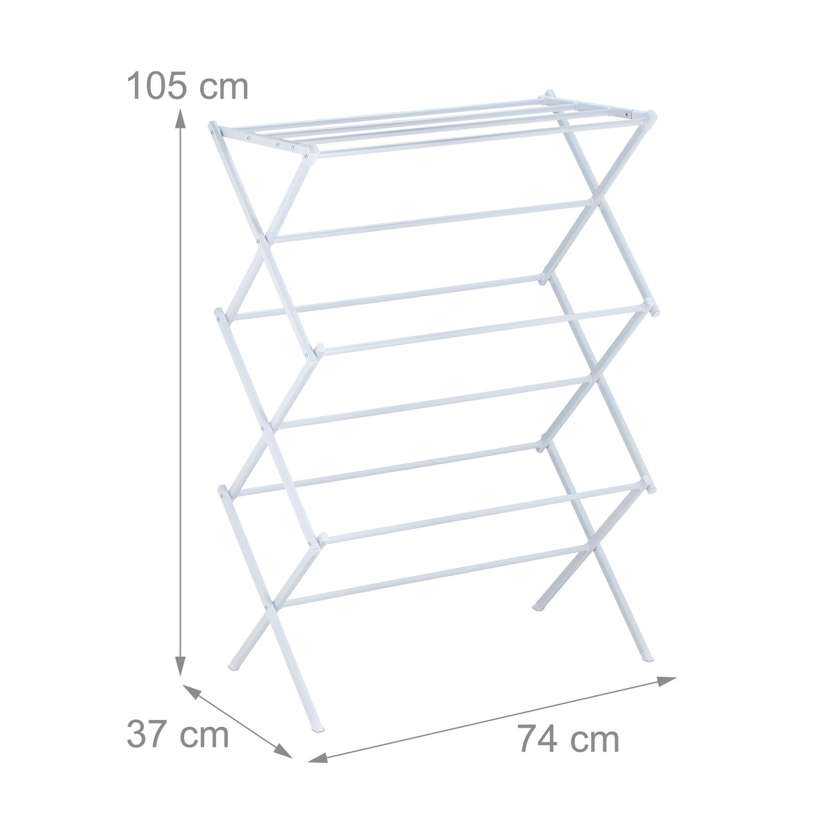 Folding Clothes Drying Rack with Pegs, Space-Saving