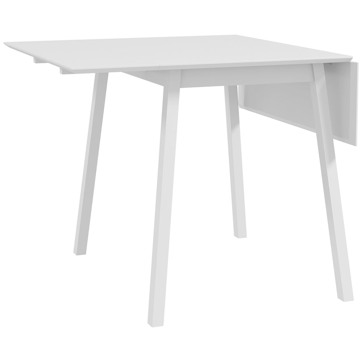 Folding Dining Table, Kitchen Table For 2-4 People, Folding Table, Dining Room Table Made Of Wood, For Small Rooms, 110 X 86 X 75 Cm, White