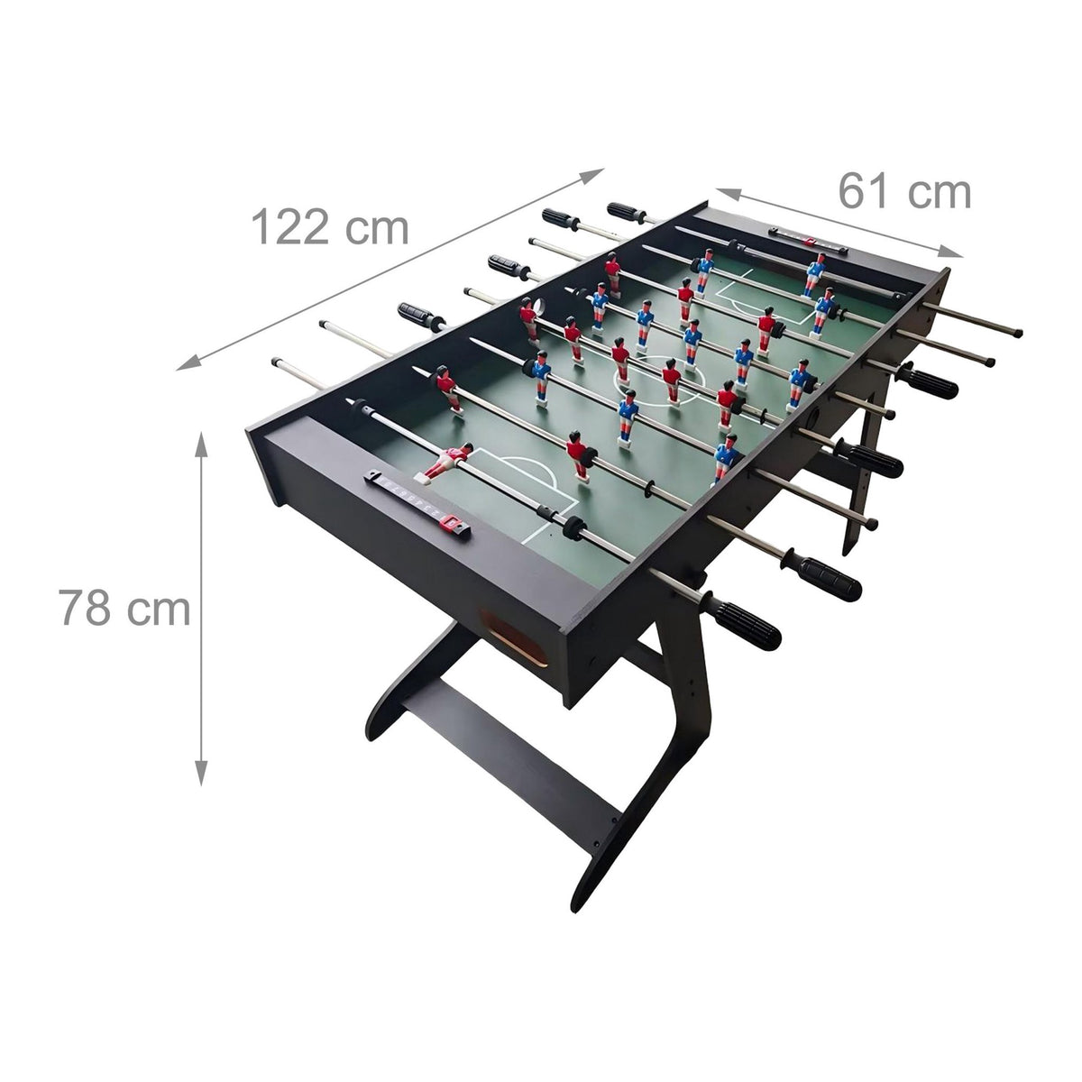 Folding Foosball Table with Non-Slip Handles
