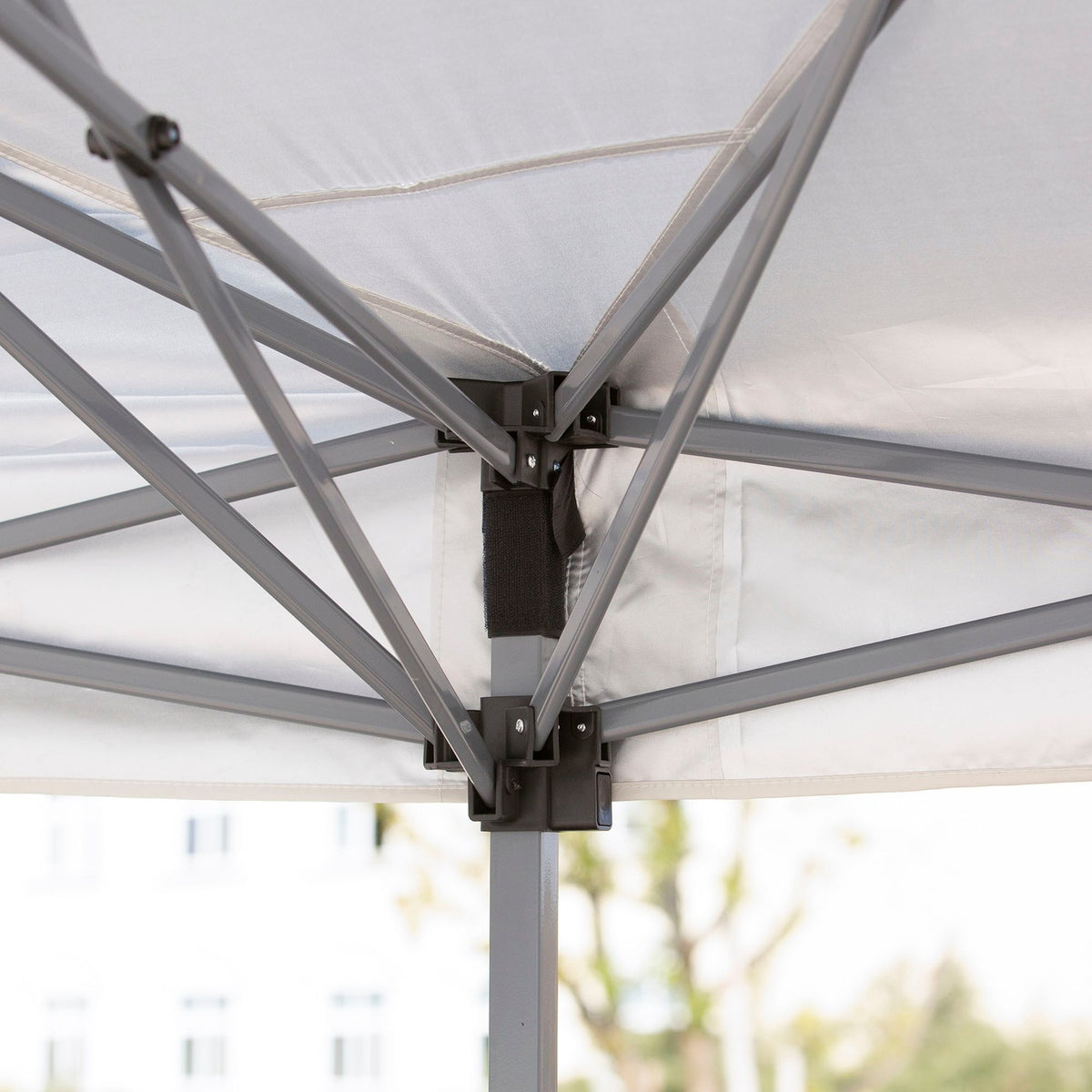 Folding Gazebo Garden Gazebo Pop-Up Gazebo Steel + Oxford + Mesh With Bag Outdoor Cream White 5.9 X 2.95 X 2.5 M