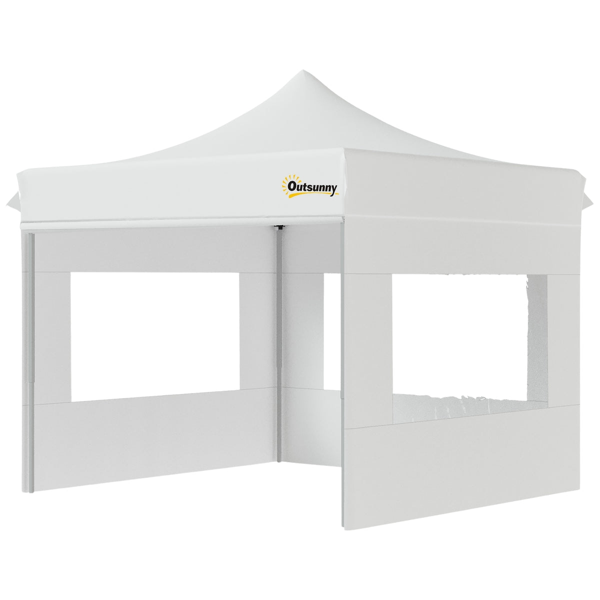 Folding Gazebo Gazebo Garden Tent With Side Walls Pop-Up Tent Waterproof Garden Gazebo White 300 X 300 X 320 Cm