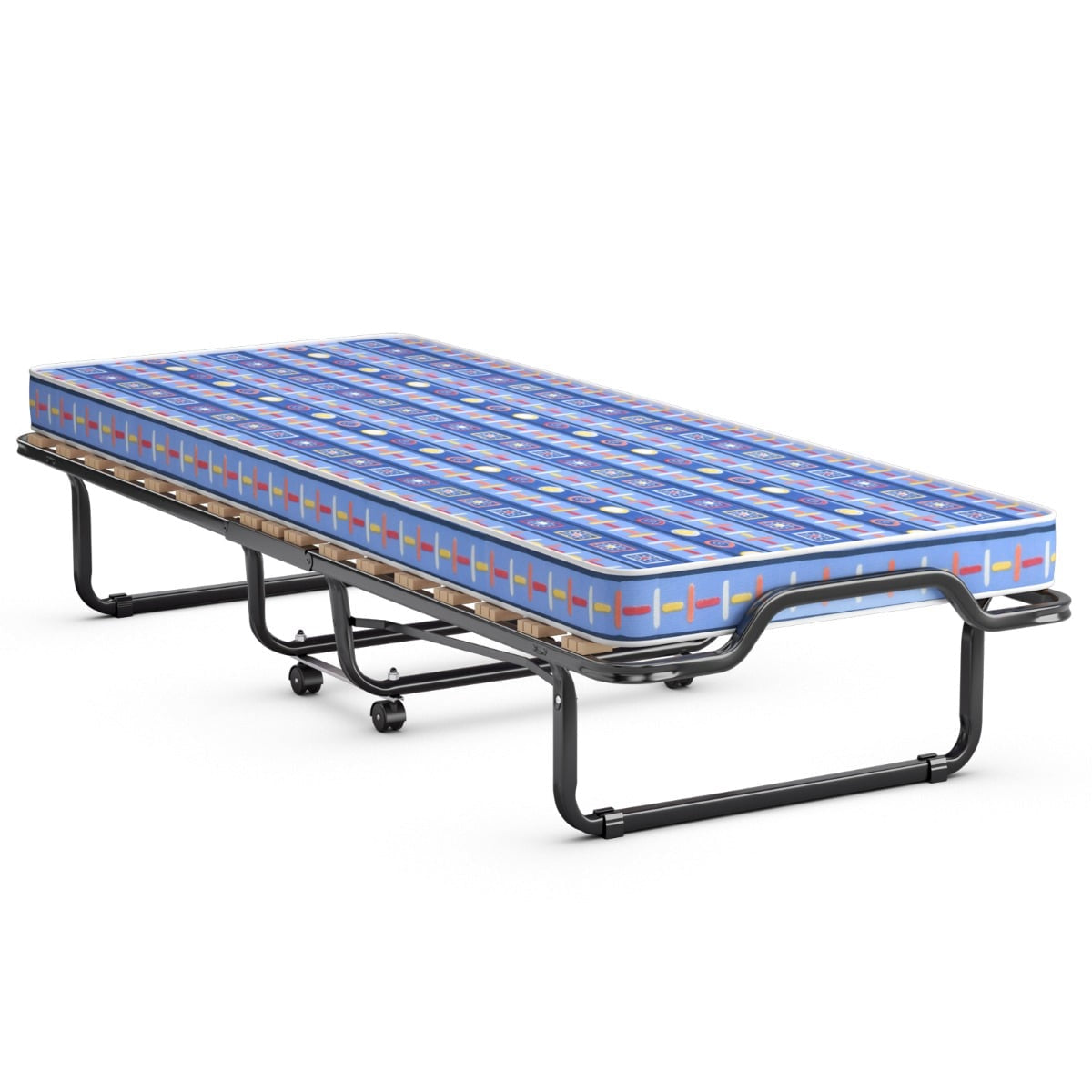 Folding Guest Bed with Memory Foam Mattress, 80x200 cm