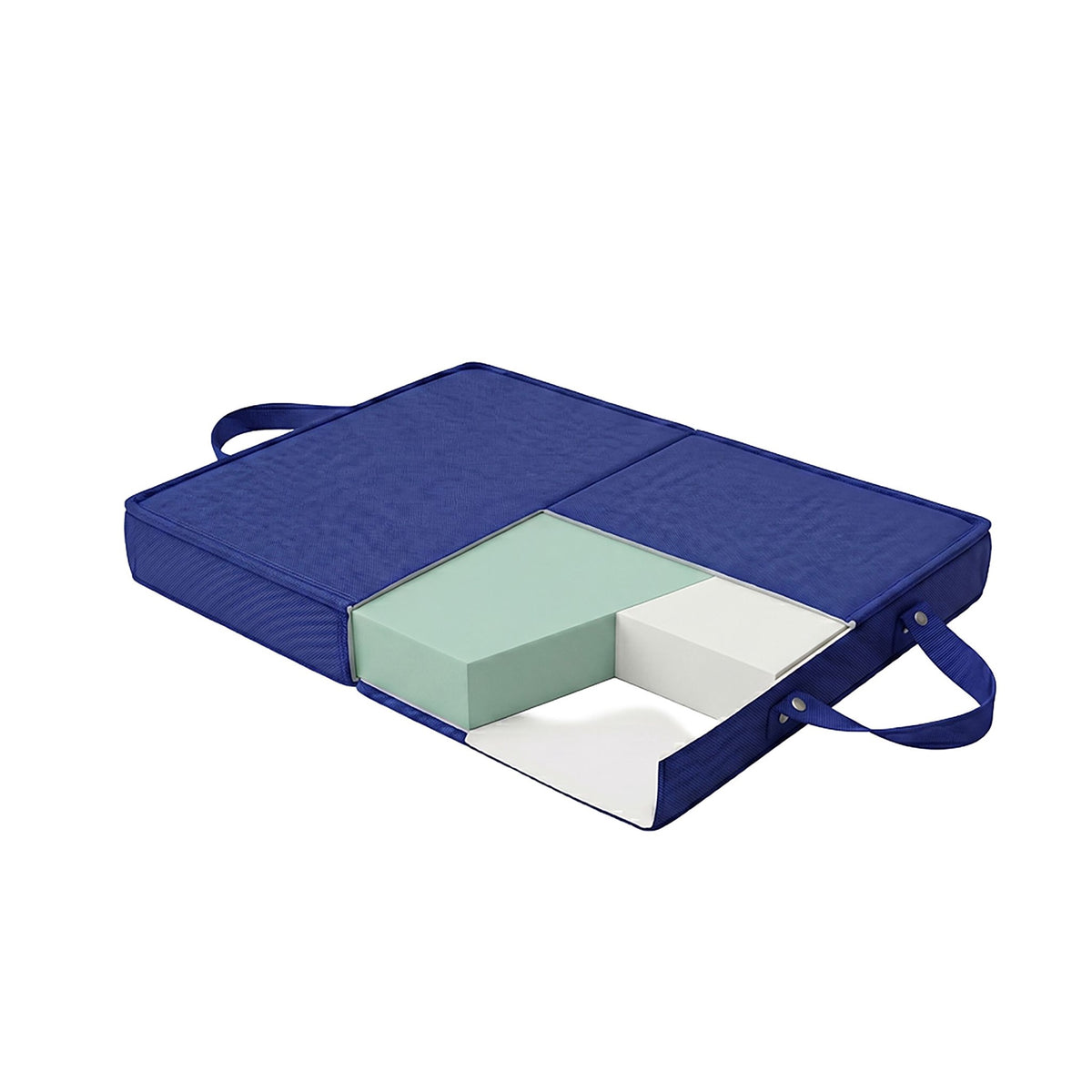 Folding Knee Pad with Handles – Dark Blue, Foam