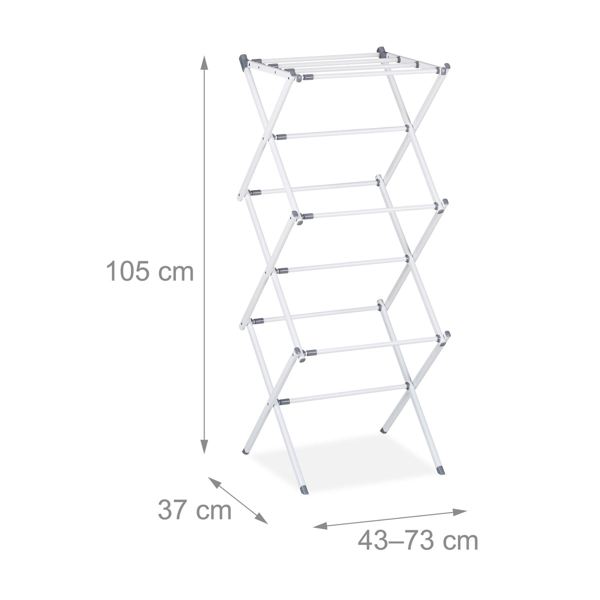 Folding Metal Laundry Rack – Space-Saving Vertical Dryer