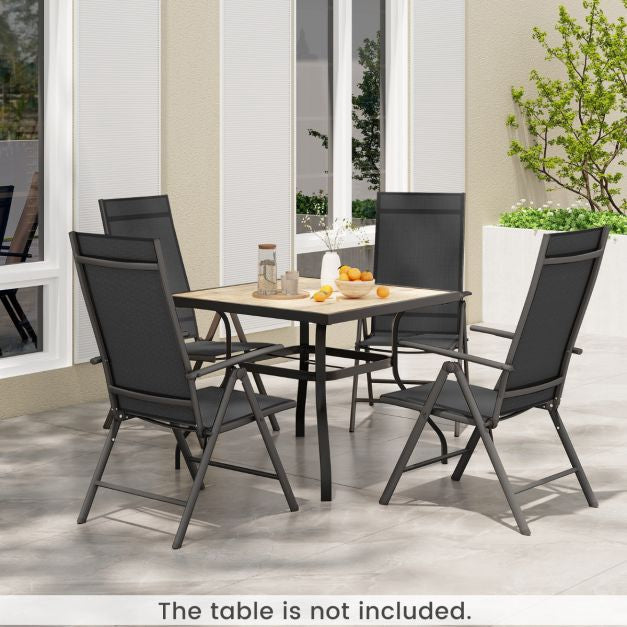 Folding Patio Chairs, 2-Pack, 7-Position, 180 Kg