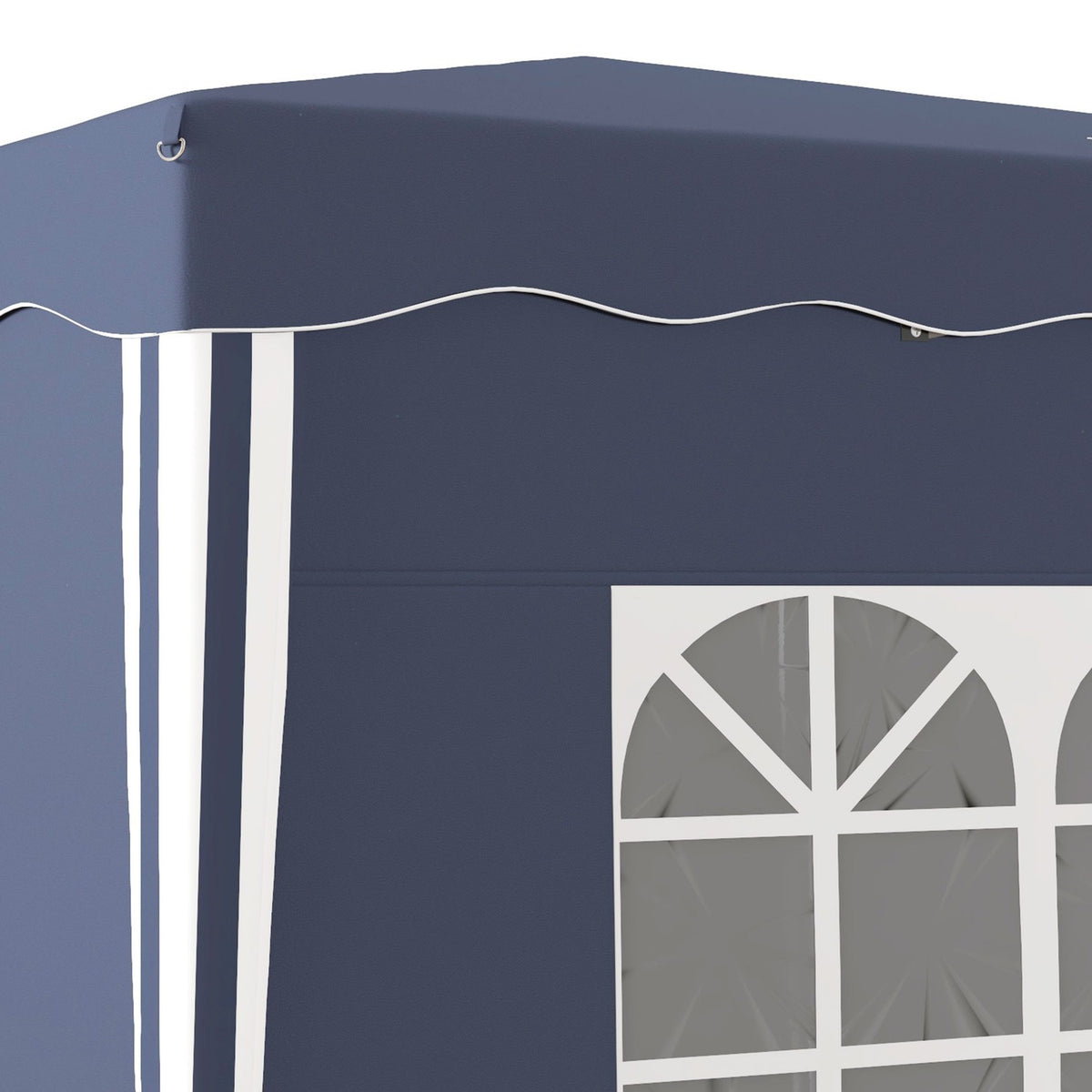 Folding Pavilion Approx. 3 X 3 M, Pavilion With Side Walls, Window, Marquee, Garden Pavilion With Uv Protection, Party Tent With Carry Bag, Blue