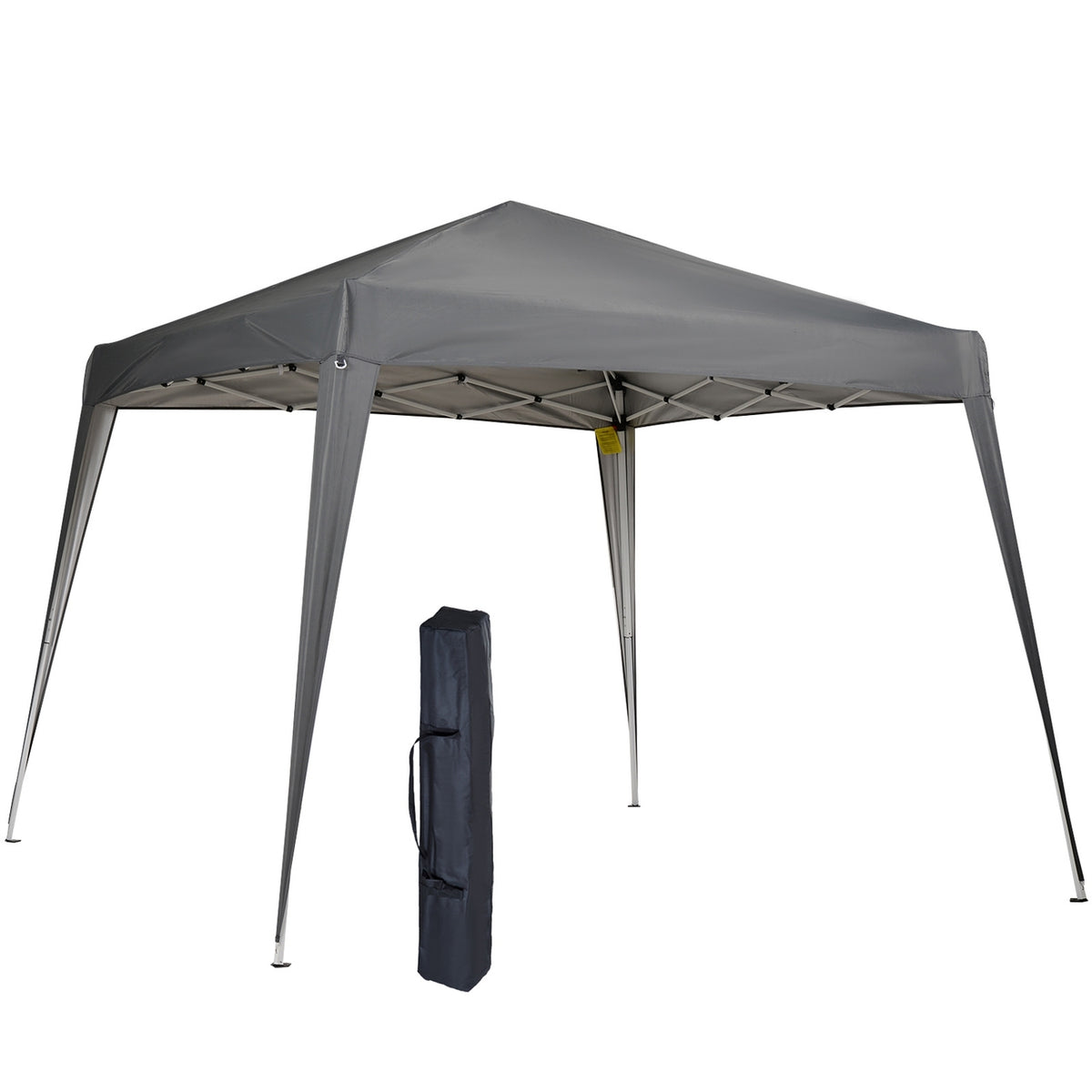 Folding Pavilion Pavilion Folding Tent Party Tent Incl. Carrying Bag 2.4X2.4M Steel Gray