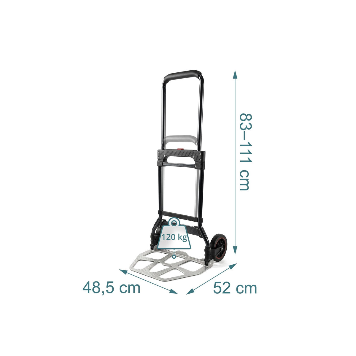Folding Sack Truck, 120kg Capacity, Steel Frame