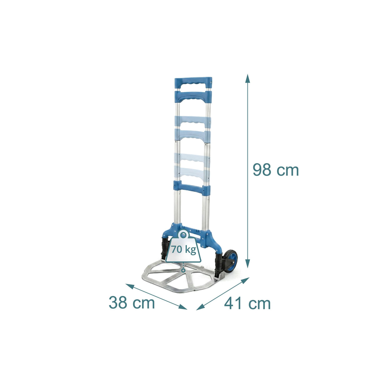 Folding Sack Truck, 70kg Capacity, Steel Frame