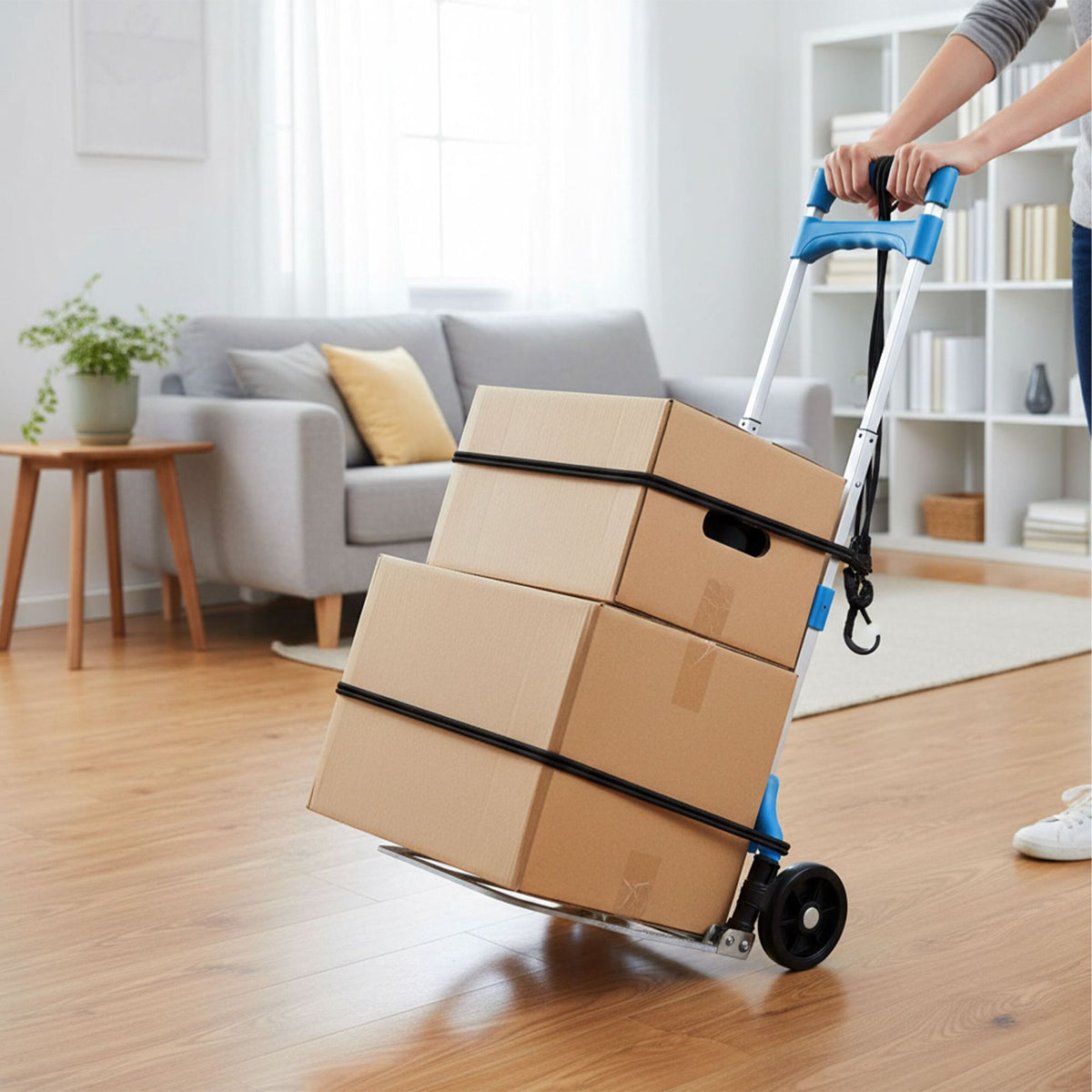 Folding Sack Truck, 70kg Capacity, Steel Frame