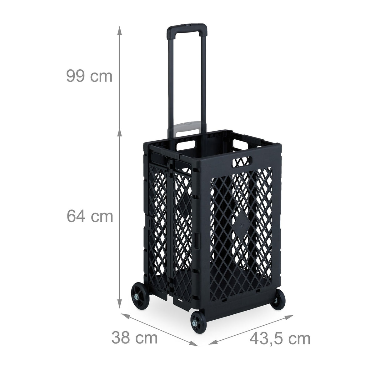 Folding Shopping Cart with Wheels – Large Capacity