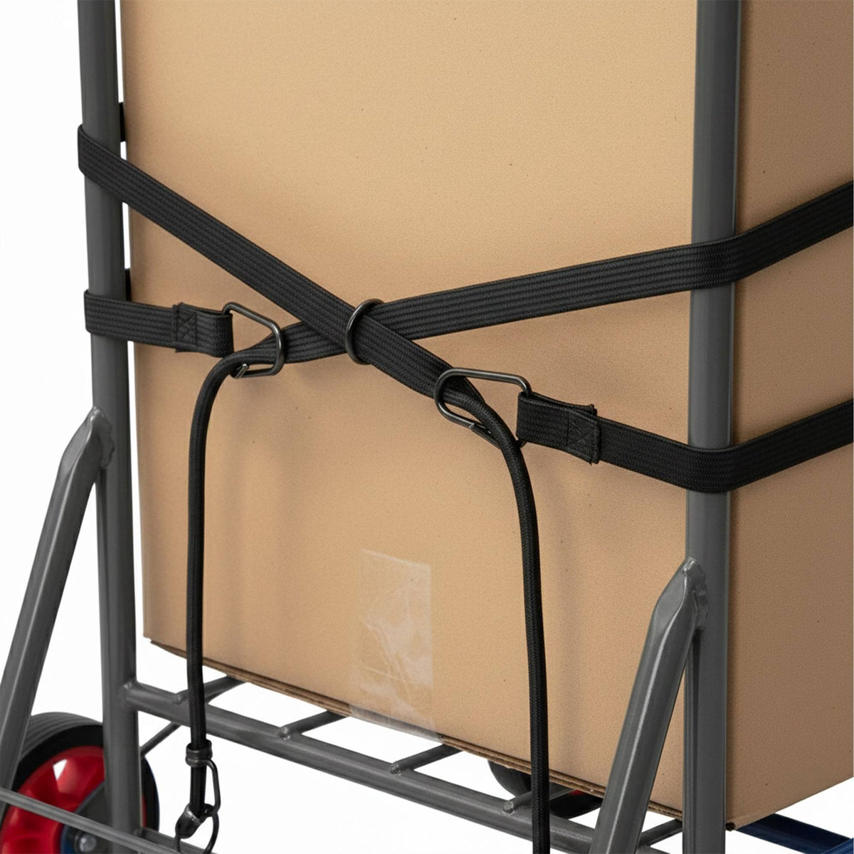 Folding Shopping Trolley with Bungee Cords, Steel Frame