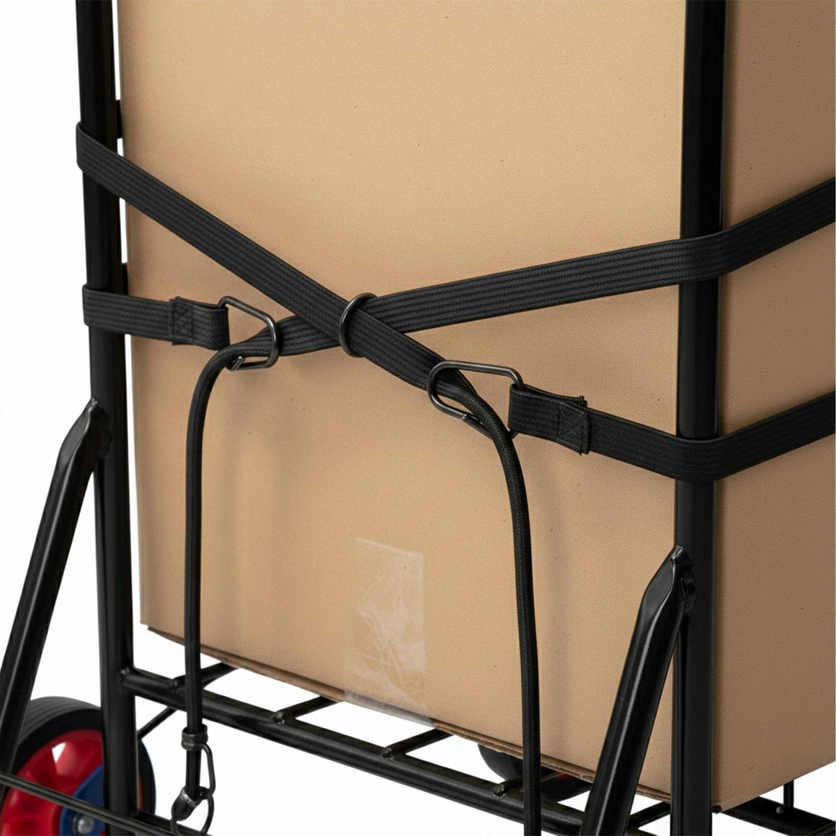 Folding Shopping Trolley with Bungee Cords, Steel Frame