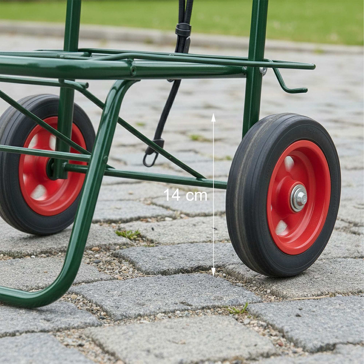 Folding Shopping Trolley with Bungee Cords, Steel Frame