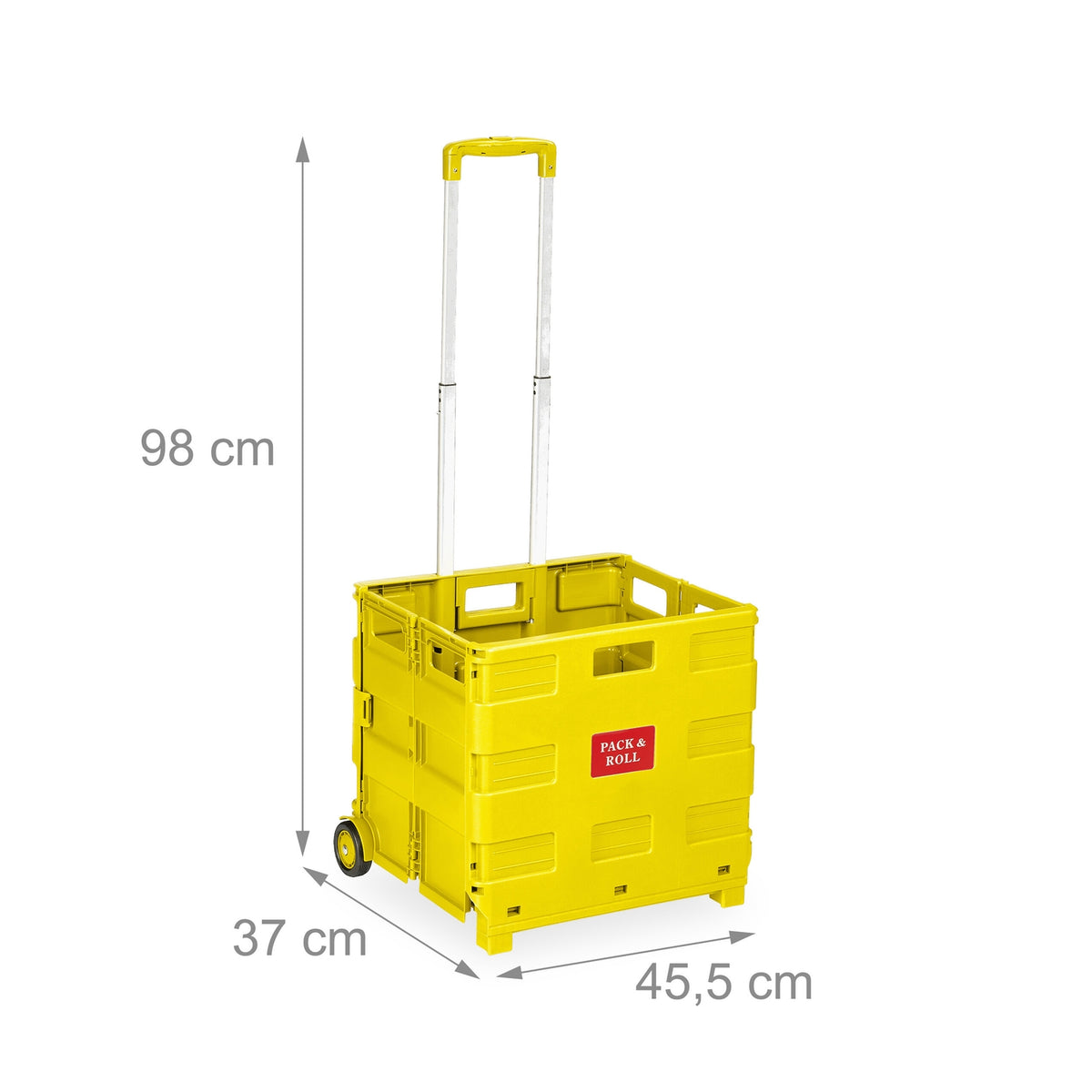 Folding Shopping Trolley with Telescopic Handle, 35 kg Capacity