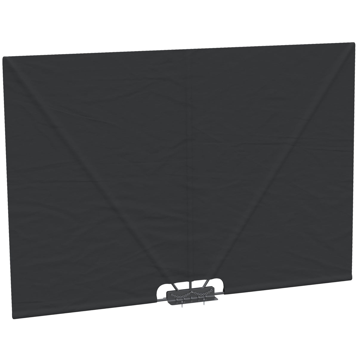 Folding Side Awning, 237 X 160Cm Garden Awning, Privacy Screen With Uv Protection, Wind Protection With Steel Frame, For Balcony, Terrace, Polyester, Dark Gray