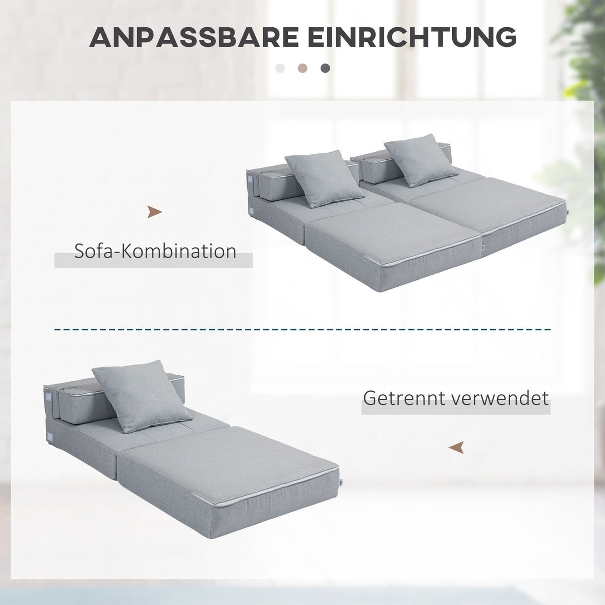 Folding Sleeping Chair, Sofa Bed, 2-In-1 Folding Chair With Bed Function, Relaxation Chair With Pillows, Guest Bed For Living Room, Bedroom, Load Capacity Up To 100 Kg, Light Gray