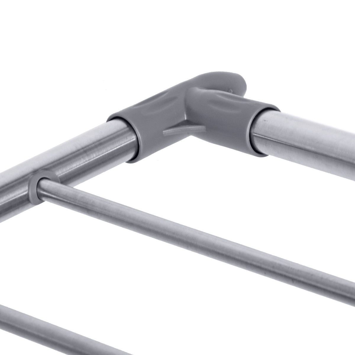 Folding Stainless Steel Clothes Drying Rack with Rail