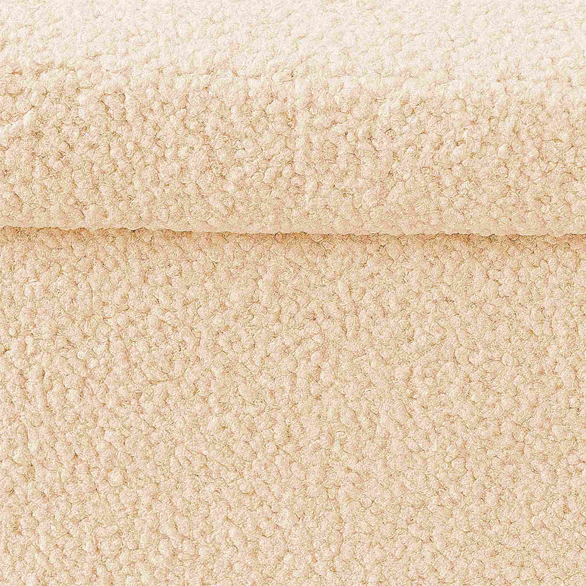 Folding Storage Bench with Teddy Fabric, 2-Seater