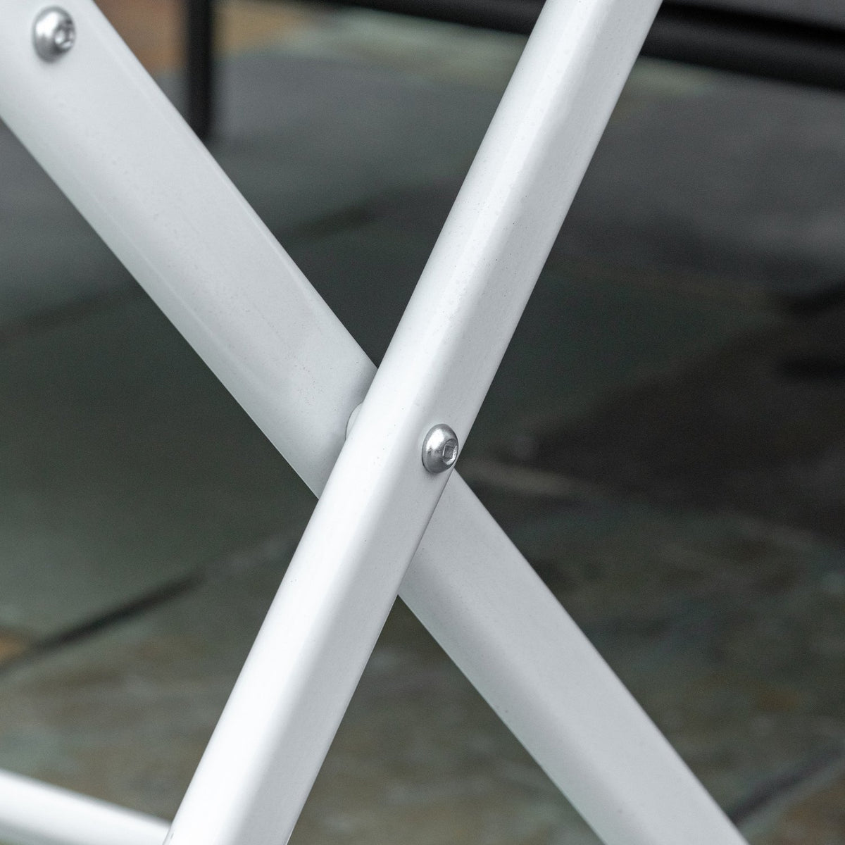 Folding Table Garden Table Umbrella Hole Folding Table Side Table Balcony Table Picnic Table Metal 110X70X70Cm