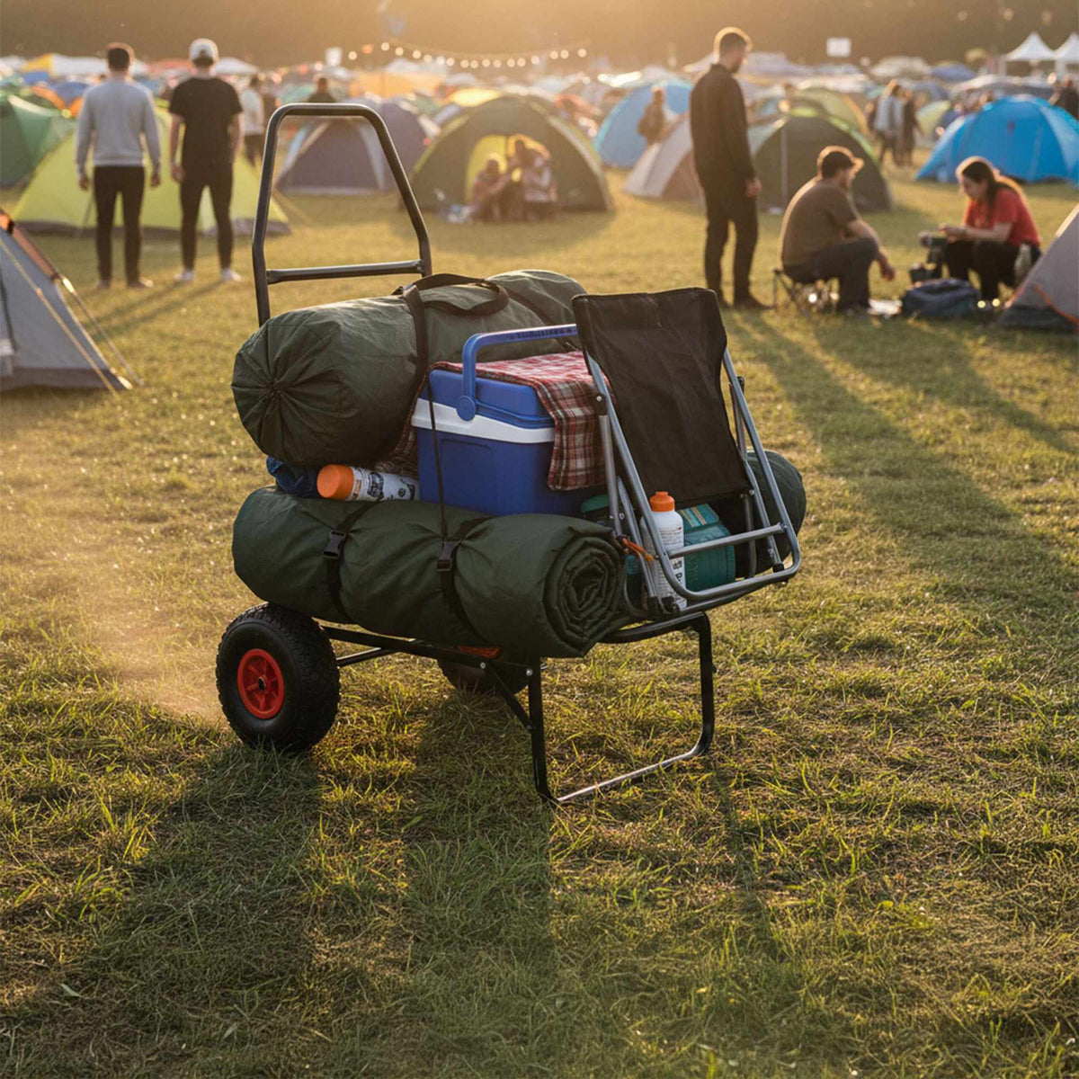 Folding Transport Trolley, 80kg Capacity, Steel Frame
